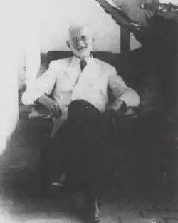 Photograph of Pablo Busch seated on a chair