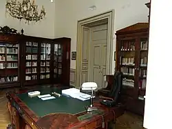 Un cuarto del apartamento de Benedetto Croce.