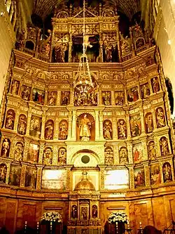 Retablo mayor de la catedral de Palencia.