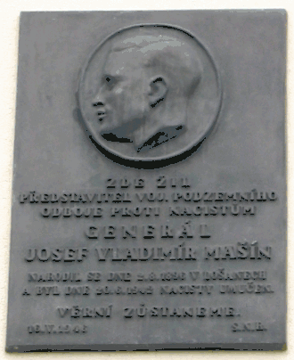 Placa conmemorativa en Praga 6, Calle Litovická