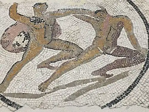 Teseo luchando con el Minotauro