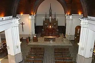 Vista panorámica del interior del Templo Parroquial.