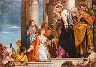 Curación de la hemorroísa, h. 1570, Kunsthistorisches Museum de Viena.