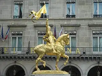 Emmanuel Frémiet, Monument à Jeanne d'Arc (1874), París, place des Pyramides