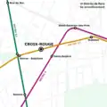 Ubicación de la estación de Croix-Rouge.