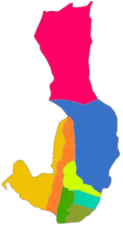 Mapa de las parroquias del municipio Girardot