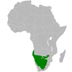 Distribución del carbonero cinéreo.