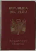 Pasaporte de la década de 1990.