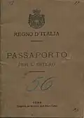 Pasaporte italiano de 1901