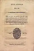 Real Cédula de 1814 por la que se prohíbe el tormento en los procesos judiciales