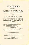 Leyes aprobadas en el últimas Cortes del reino de Navarra (1829)