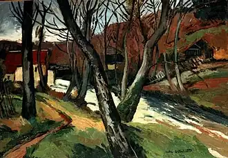 Paisaje en el puente (1922).