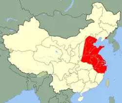 Distribución de Pelophylax plancyi