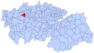 Localización del municipio en la provincia de Toledo