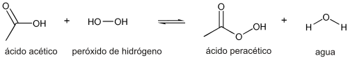 Producción de ácido peracético.