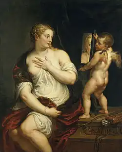 Venus y Cupido (Rubens), copia de la Venus del espejo (Tiziano).