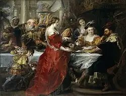 El banquete de Herodes y Salomé.