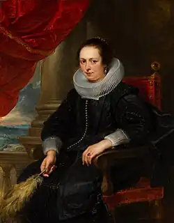 Retrato de mujer, posiblemente Clara Fourment, hacia 1630, ahora en el Mauritshuis.