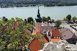 El Danubio desde la iglesia parroquial de Marbach an der Donau