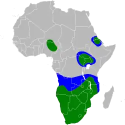 Distribución geográfica del cormorán cuelliblanco.