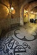 Detalle del mosaico del vestíbulo.