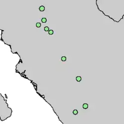 Distribución del cahuite bravo.
