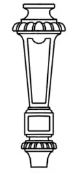 Pied en balustre.