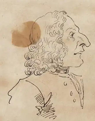 Caricatura del compositor Antonio Vivaldi, 1723