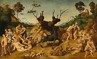 Las desventuras de Sileno, de Piero di Cosimo, ca. 1500, Fogg Art Museum.