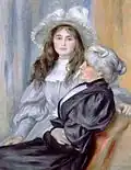 Retrato de Berthe Morisot y su hija Julie Manet, de Renoir.