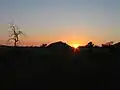 Puesta de sol en Pilanesberg.