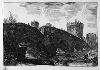 El puente en un grabado de Piranesi