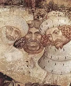 Los tres caballeros de la comitiva de la princesa.