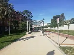 Pista de petanca en el parque Lineal