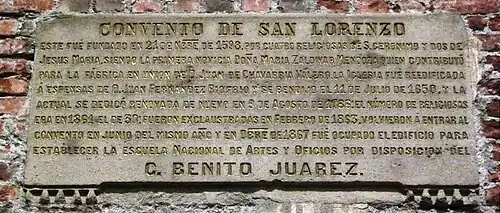 Placa en la antigua ESIME
