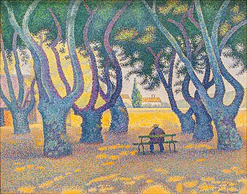 Place des Lices, 1893, óleo sobre lienzo, Paul Signac