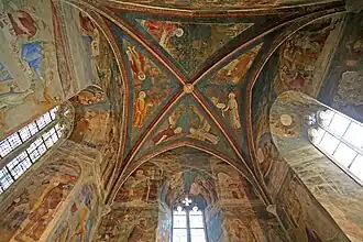 Frescos de la Capilla de San Juan del Palacio papal de Aviñón, del italiano Matteo Giovannetti, 1347-1348.