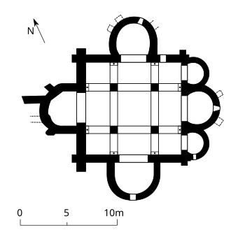 Planta del oratorio de Germigny