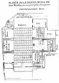 Plano de la tercera iglesia 1729