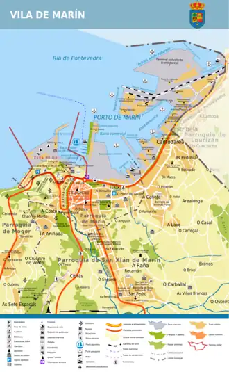 Plano de la villa de Marín.