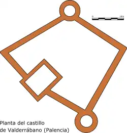 Planta del castillo del Valderrábano.