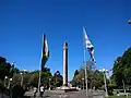 Obelisco en la Plaza Internacional, en la frontera entre Brasil y Uruguay