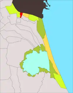 Localización de La Torre respecto a los Poblados del Sur