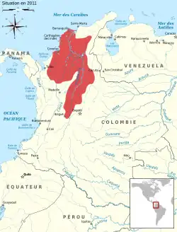 Distribución de la tortuga de río