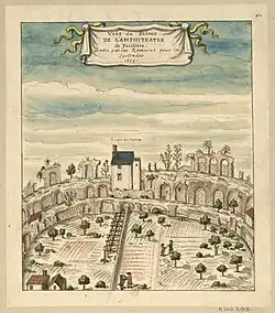 Acuarela de Louis Boudan, 1699.