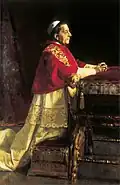 Papa Benedicto XV en oración (1919)