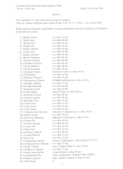 Protocolo de ejecución del 30 de junio de 1942 (página 1, traducción al checo)