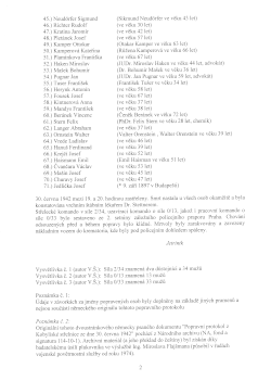 Protocolo de ejecución del 30 de junio de 1942 (página 2, traducción al checo)