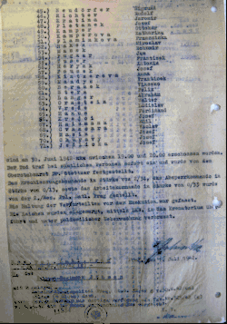 Protocolo de ejecución del 30 de junio de 1942 (página 2, original en alemán)