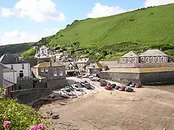 Port Isaac, histórico pueblo pesquero de la costa norte de Cornualles (Reino Unido).